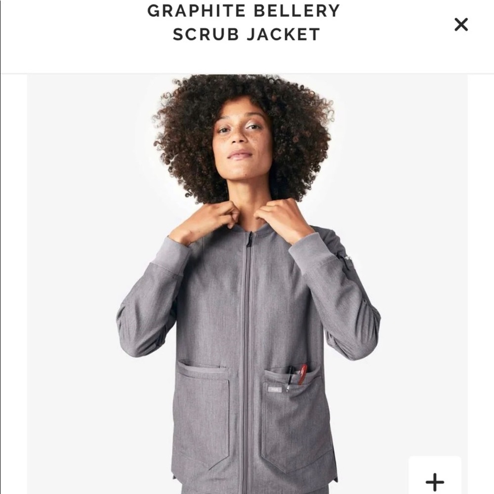 Figs Scrub Jacket graphite Xs